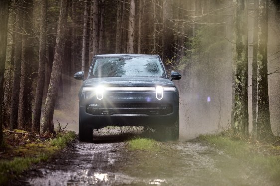 rivian next gen r12s outside drive 114